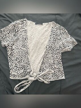 Brandy Melville Black & White Spotted Top
